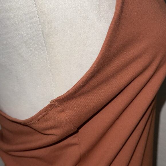 Abercrombie & Fitch Soft A&F Collection Rust Brown Bodysuit Top Women's Size L - Picture 4 of 9